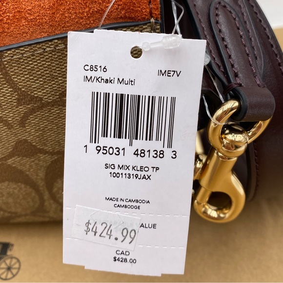 Coach Kleo Top Handle In Signature Canvas - Picture 15 of 15